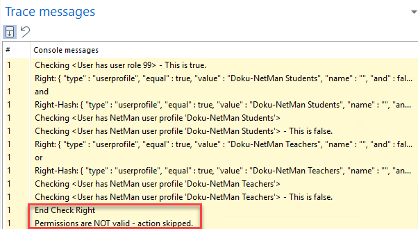 Berechtigung nicht erfüllt - Aktion übersprungen. Berechtigung nicht erfüllt - Aktion übersprungen.