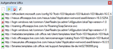Beispiel Aufgerufene URLs Beispiel Aufgerufene URLs