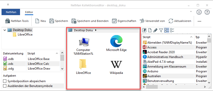 Kollektionseditor_Editorfenster