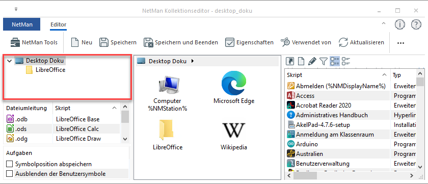 Kollektionseditor_Strukturfenster