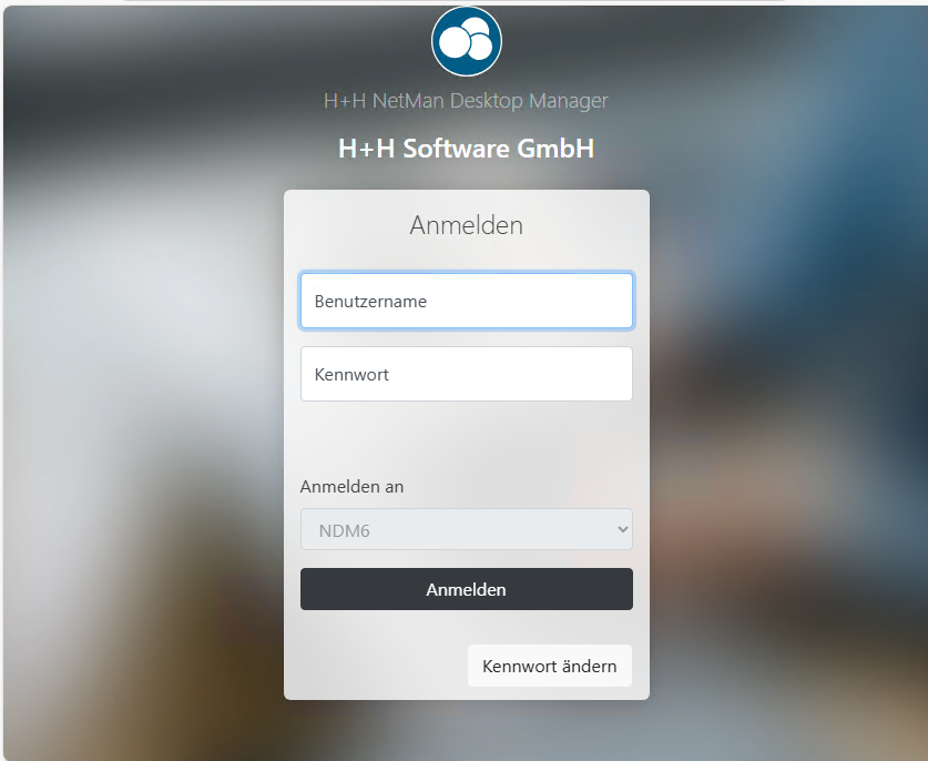 Anmeldefenster Anmeldefenster