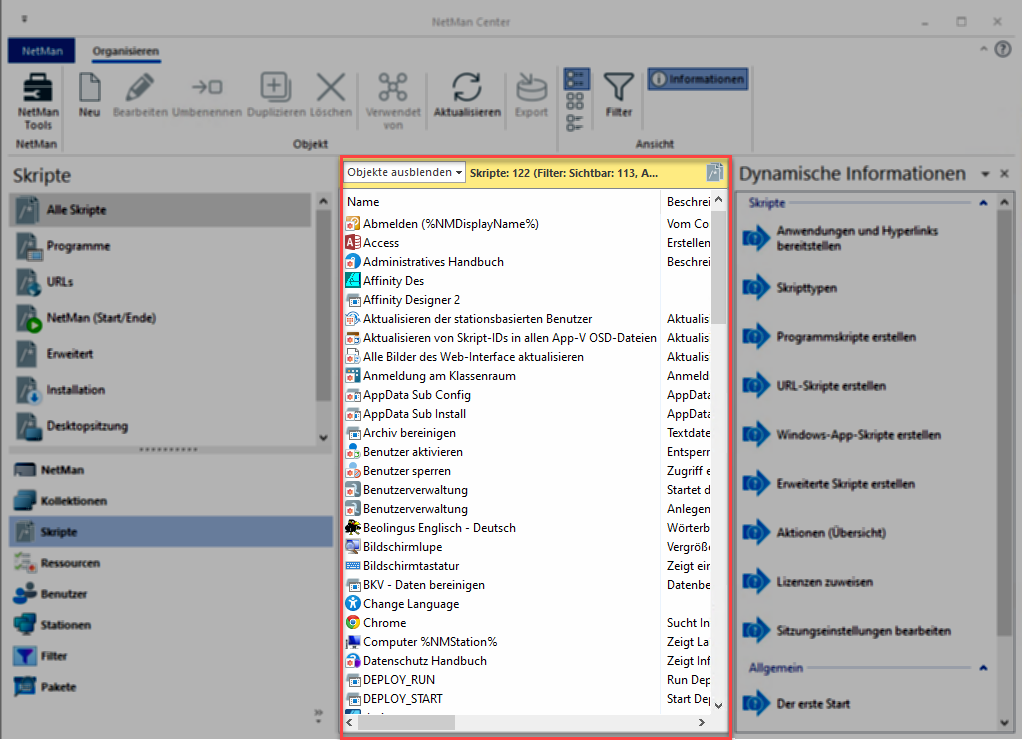 Arbeitsfenster Arbeitsfenster