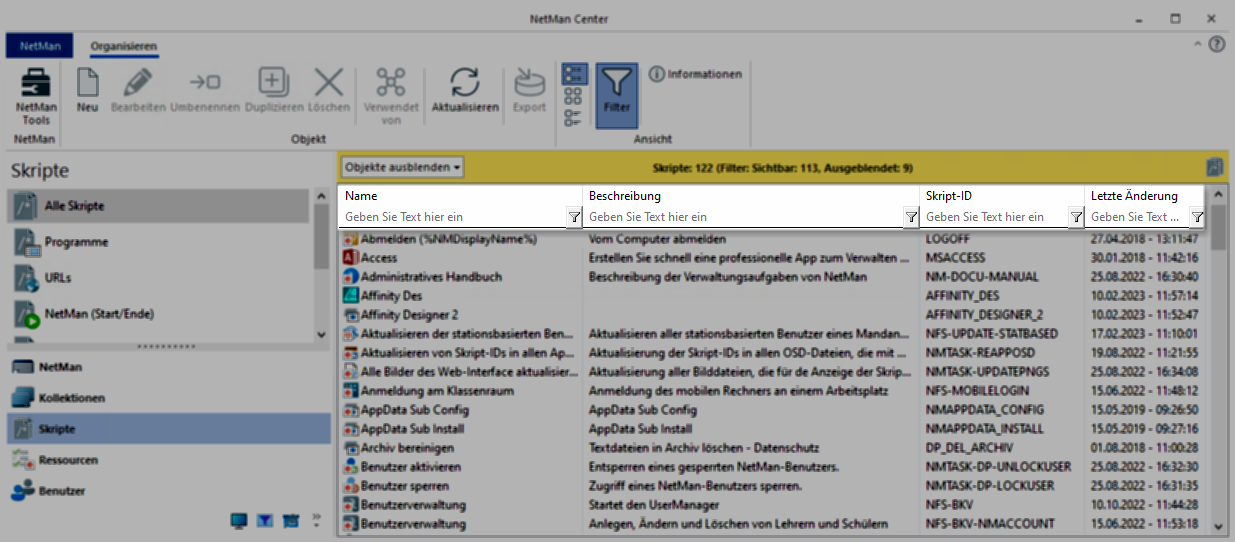 Filterfunktion Filterfunktion