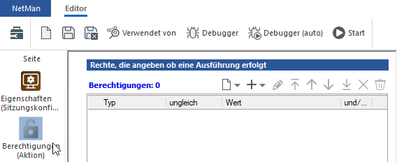 Berechtigungen(Aktion) Berechtigungen(Aktion)
