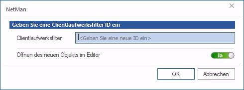 Dialog "Geben Sie eine Clientlaufwerksfilter-ID ein" Dialog "Geben Sie eine Clientlaufwerksfilter-ID ein"