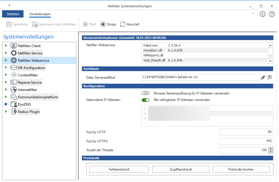 NetMan Webservice NetMan Webservice