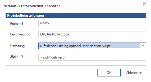Dialog Protokolldefinitionseditor Dialog Protokolldefinitionseditor