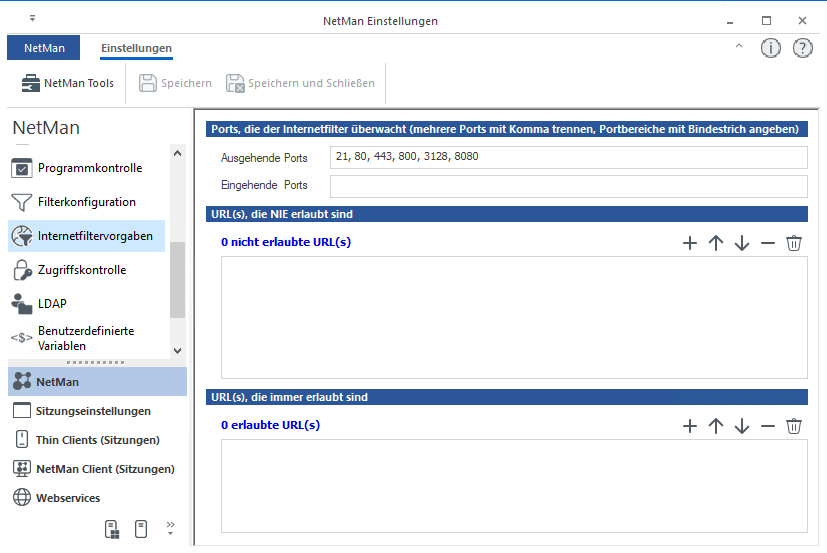 Internetfiltervorgaben Internetfiltervorgaben